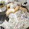 Loussiesd Floral Printed Duvet Cover For Kids Girls Women Yellow Flowers Bedding Set Geometry Pattern Comforter Cover Nature Botanical Theme Quilt Cover Single Size Room Decor With 1 Pillow Case