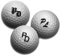 Golfball mit Gravur Initialen für Golfspieler/in Lasergravur Dein Text personalisiert, Golfsport Wunschtext personlisieren, 3 Golfbälle (3 Stück Wilson 6,98/STK)