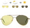 SODQW Lunette de Conduite Vision de Nuit/Anti Eblouissement Polarisée/Verres Photochromiques Jaune pour le Jour et la Nuit/Protection UV400