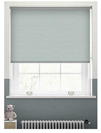 Aprica Blackout Made to Measure Roller Blinds - Easy Fit Roller Blinds for Windows and Doors - Thermal Blinds Fabric with Child Safety Pull Cords (Light Grey, Width 180cm - Drop 160cm)
