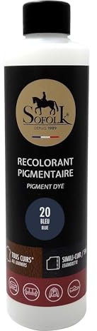 Sofolk - Pintura Cuero/Polipiel - Recoloración para cuero dañado, rayado, arañado, descolorido - Volante de coche, asiento de coche, sofá, zapatos - 250ml - 20-BLUE