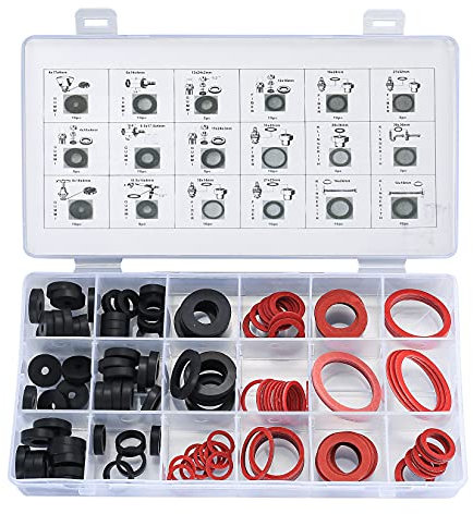 141 Pcs Rubber O-Ring Washers Gaskets, Plumbing Sealing Garden Hose Gaskets Washers, Silicone Tap Seal Faucet Washer Assortment Kit for Plumbing Washer Seal, Auto Quick Repair
