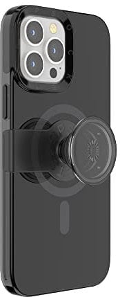 PopSockets iPhone 13 Case with Phone Grip and Slide, Phone Case for iPhone 13 - Black