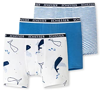 Schiesser Jungen 3 PACK Unterwäsche Boxershorts - 95/5 Organic Bio Baumwolle - Größe 92 bis 200