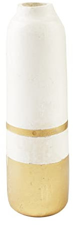 Mud Pie Vase aus Pappmaché, Gold, groß