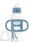 Dr. Brown's Milestones Narrow Sippy Bottle with 100% Silicone Handles,Easy-Grip Bottle with Soft Sippy Spout,8oz/250mL,BPA Free,Light-Blue,6m+