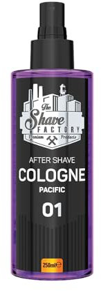 THE SHAVE FACTORY Aftershave-Kölnischwasser – Pacific 250ml – Frischer Zitrus- & Holzig-Duft für Männer – Belebendes & Erfrischendes Aftershave – Beruhigt die Haut & Reduziert Reizungen