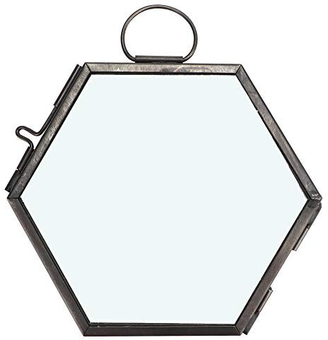 Joyzan Hängende Glas Fotorahmen, Hexagon Wandbehang Bild Kunstwerk Display Rahmen Schwimmender Sechseckiger Bilderrahmen zum Aufhängen Moderne Sechseck Anzeige Gepresste Blumen Bilder Heimdekoration