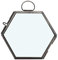 Joyzan Hängende Glas Fotorahmen, Hexagon Wandbehang Bild Kunstwerk Display Rahmen Schwimmender Sechseckiger Bilderrahmen zum Aufhängen Moderne Sechseck Anzeige Gepresste Blumen Bilder Heimdekoration
