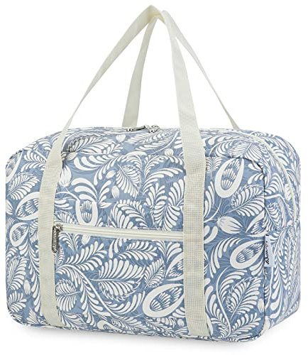 für Ryanair Handgepäck 40x20x25 & Klein Handgepäck Tasche für Flugzeug - Faltbare Reisetasche Damen & Weekender Damen - Handgepäck Koffer 20L (Blaublatt)
