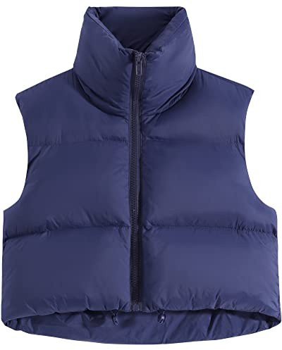 fuinloth Gilet da Donna Primaverile e Autunnale Smanicato Senza in Tinta Unita Giacca Senza Maniche Cappotti con Cerniera