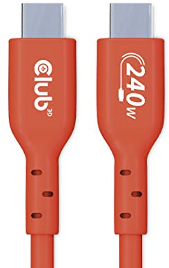 Club3D CAC-1511 USB2 Typ-C Bi-Direktionales USB-IF zertifiziertes Kabel 480Mb, PD 240W(48V/5A) EPR St./St. 1m