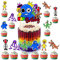 Babioms 13Pcs Rainbow Cake Topper, Cartoon Cupcake Toppers, Rainbow Kindergeburtstag Tortendeko, Kuchen Topper für Kinder Geburtstag Party Kuchen Dekoration