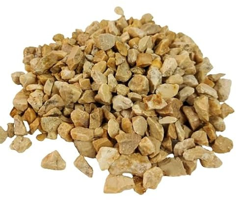 Yellow Sun Ziersplitt Körnung 8-16mm Splitt Gartenkies Teichkies Dekokies Deko Wegkies Zierkies für Hof und Garten (1)