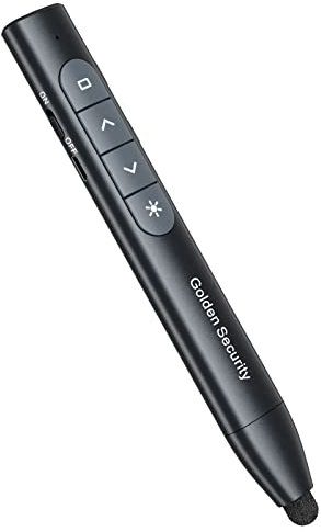 Telecommande Ordinateur Powerpoint Pointeur du Présentateur avec 2.4GHz USB, Rechargeable et Inscriptible de Télécommande Powerpoint, pour Présentation, Enseignement, Bureau