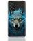 CoverHeld Hülle für iPhone 7 Handyhülle Schutzhülle aus Silikon TPU Softcase mit Motiv 3485 Wolf Portrait leuchtender Blauer Rauch