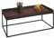 Mendler Couchtisch HWC-K71, Kaffeetisch Beistelltisch Tisch, Holz massiv Metall 46x110x60cm - Dunkelbraun