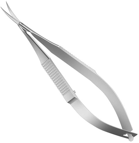 Cuticle Scissors Extra Fine Curved Nail Scissors Cuticle Trimmer Curved Fine Pointed Tip for Dry, Dead Skin,Skin Care,Eyebrow, Eyelash, Trim Nail and Dry Skin