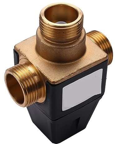 Kugelventil für Entwässerungsgeräte, Kugelhahn, 1 Stück, 3-Wege-Außengewinde, Messing, Thermostat-Mischventil, Solar-Warmwasserbereiter, Thermostatventil Geringer Strömungswiderstand,einfache Installa