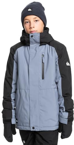 Quiksilver - Mission Block Youth Jk Snow Jacket para Niño - Flint Stone - 10 Años