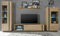 Furn.Design Wohnwand Schrankwand in Eiche Artisan und grau Graphit Wohnkombination 4-teilig Set Wohnzimmereinrichtung komplett 340 x 194 cm Louna (Set 2)