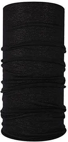 WS Accessories Unisex Neck Tube Face Mask Balaclava Scarf Bandana Cycling Biker Snood Cover Multi-Use (Black)