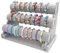 powerking Armband Halter mit 3-Tier Rack, grauer Samt abnehmbarer Display Stand Organizer Lagerung für Schmuck Halskette Armbänder Uhr Scrunchie für Store Selling oder Home Organizer, Grau