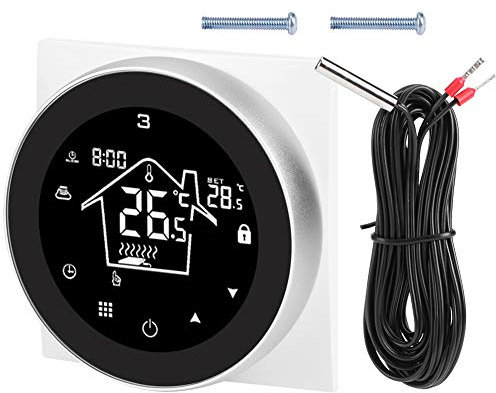 Thermostat Gigicial Pour Pompe à Chaleur Domestique Adapté Aux Pompes à Chaleur à Air Et à énergie Terrestre, Thermostat Non Programmable Pour la Maison, Thermostat à écran Tactile