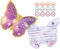 Olanstar 12 Schmetterling Einladungskarten für Kindergeburtstag, 13.7 x 10.5 cm, Schmetterlingen Einladungskarten für Mädchen und Jungen, perfekt für Kinderpartys und Geburtstagsfeiern