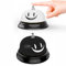 Campanello da tavolo, 2 pezzi, campanello da tavolo, in metallo, campanello da reception Smiley con campanello croccante, campanello da servizio per hotel, ristorante, cucina, bar, matrimonio, bianco,