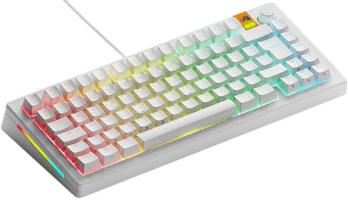 Glorious Gaming GMMK 3 HE: Tastatur mit Rapid Trigger, 8k-Abrufrate, MX-/HE-Schalter, Hot-Swap 75 % Tastatur, modulares Dichtungssystem, Doubleshot-PBT-Tastenkappen, Deutsche QWERTZ - Weiß
