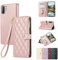 Vaitasy Custodia per Samsung Galaxy Note 10 Plus Pelle PU Cerniera Custodia a Portafoglio per Galaxy Note 10 Plus Custodia con Magnetica Flip Stand Case Cover Oro rosa