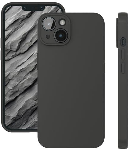 ELEVAVIDA Handyhülle für iPhone 14 grau matt mit Kameraschutz - stoßfeste, Kratzfeste Schutzhülle für Apple iPhone 14 Slim case - Anti-Fingerabdruck