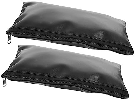 CAXUSD 2stücke Dokumententasche mit Reißverschluss aus Leder Aktenaufbewahrungstasche für Männer Ledertasche für Büro und Reisen Dokumentenmappen mit Organizer-funktion Geeignet