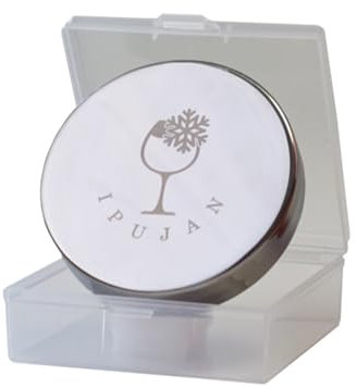 IPUJAN Wine Bucket Chiller Stainless Ice Stone only - 750ml Wine Single Bottle Chiller up to 5 Hours - Iceless Wine Bucket Chiller Ice Cube for Champagne Bucket, Wine Chilling Bag, Wine Marble Bucket