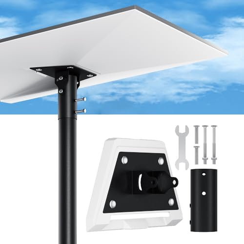 Einstellbare Starlink Gen 3 Halterung,Starlink Gen 3 Rohradapter, für Starlink V3 Unterstützung, Starlink V3 Montagebasis, einstellbare Starlink V3 Montageplatte, Rohrdurchmesser 1,73 Zoll (4.4 cm)