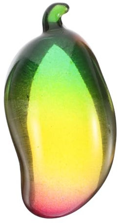 Zerodeko Kristallverzierungen Obstdekorationen Glasfiguren Kristallfruchtverzierung Künstliche Früchte Briefbeschwerer Aus Glas Realistische Früchte Mango-Requisiten Gefälschte Mango