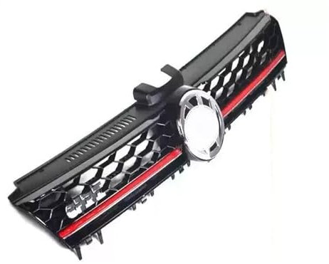 Kühlergrill Fit Für VW Für Golf 7 7,5 MK7 Modifiziert Für GTI Stil 2014 2015 2016 2019 ABS Center Grill Waben Meshed Front Racing Grille Nieren Kühlergrill(A2014-2017)