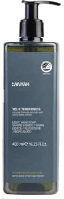 ANYAH Flüssigseife Handseife – Sanfte, feuchtigkeitsspendende Handpflege mit Rosmarin-Extrakt – Vegan, Hautfreundlich, Nordic Ecolabel Zertifiziert, 480 ml