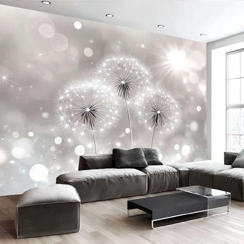 Fototapete 3D Effekt Dekoration, Sterne Pusteblumen Wandbild ‎150X105Cm (B×H) Seidentuch Tapete Wandtapeten, Traumblumen Wandbilder 220G/M2 Fototapete Moderne Panorama Wanddeko