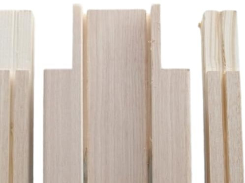 Kit Telaio | Porta Scorrevole | 1 o 2 Ante | Finiture Grezze | Legno Pregiato (Porta scorrevole ad 1 anta tanganica)