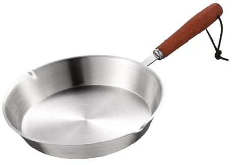 Mini Edelstahlpfanne Klein | Ø 12/16 cm | Pfanne Induktion,Pfanne Edelstahl Unbeschichtet, Induktion, Bratpfanne ideal für kleine Portionen oder Singlehaushalte (16cm)