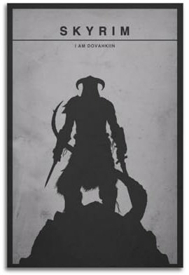 UWASCISF The Elder Scrolls V Skyrim Videospiel-Poster, dekorative Malerei, Leinwand, Wandposter und Kunstdruck, moderne Familienschlafzimmer-Dekoration, Poster, 20 x 30 cm