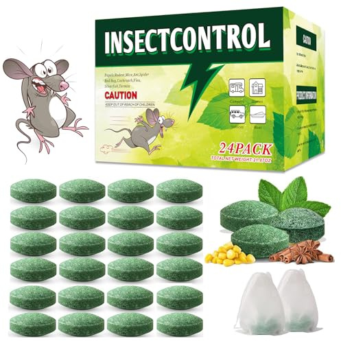 24 Pcak Rodent Repellent, Mice Repellent,Peppermint Oil Rat Repellent, Mouse Repellent for Indoor and Outdoor