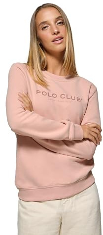 Polo Club Sweatshirt Slim Fit 100% Coton pour Femme - Sweatshirt à Manches Longues et Col Rond