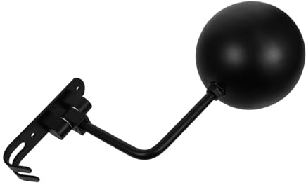 TOBBOMEY Wall-mounted Helmet Holder Rack Black Practical Storage Shelf for Motorcycle and Bike Helmets Home Organizer Stand for Living Garage Office Bedrooms