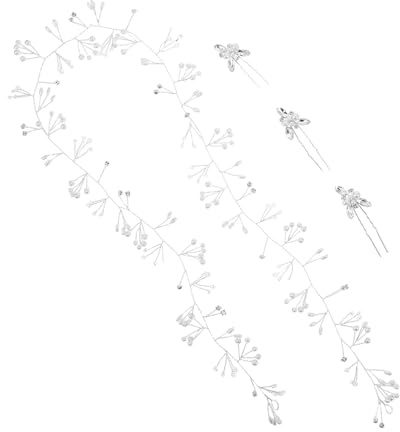 Yardenfun Perlen Strass Haarkranz mit Funkelnden Haarnadeln Handgefertigte Hochzeit Haaraccessoires für Braut und Brautjungfern