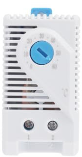 Alide Termostato compatto 0-60 ℃, interruttore di controllo della temperatura elettrico meccanico regolabile (pulsante blu)