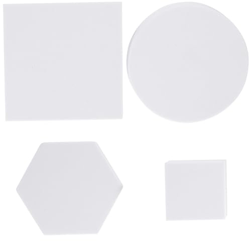 Toddmomy Foto Requisiten 4 Stück Geometrische Würfel aus Schaumstoff Weiße Leichte und Tragbare und Dekorative Foto Dekoration für Indoor Fotoshooting