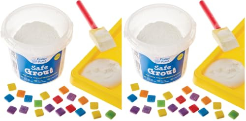 Baker Ross FN099 Safe Grout - 1 x 350g Tub, Craft Grout for Mosaics and Tiles (Pack of 2)